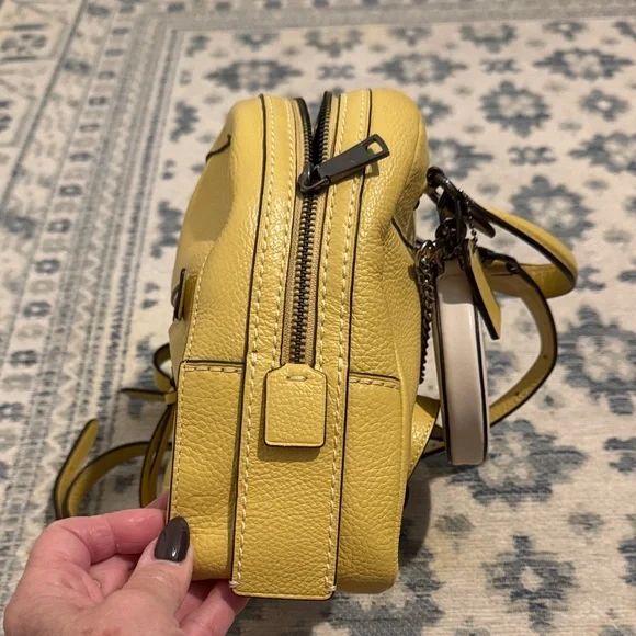 Coach Mustard Leather Backpack - Picture 2 of 6